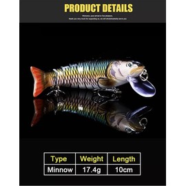 Fishing Lures for Walleye(Pickerel),BASS,Trout,Multi Jointed SWIMBAIT (Pack of 2)