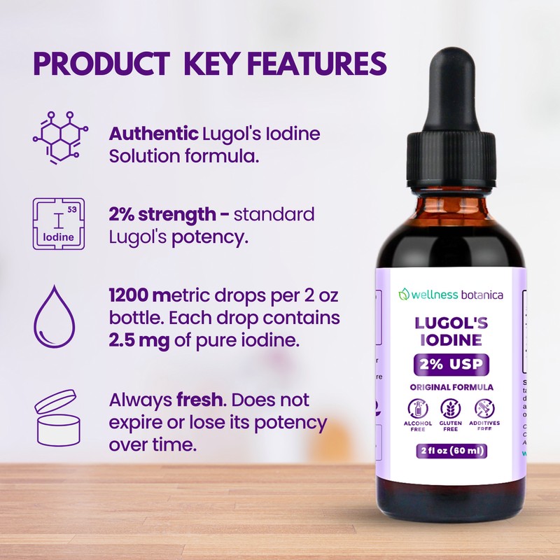 Lugol's Iodine Solution 2 oz with 4 oz Refill Bottle