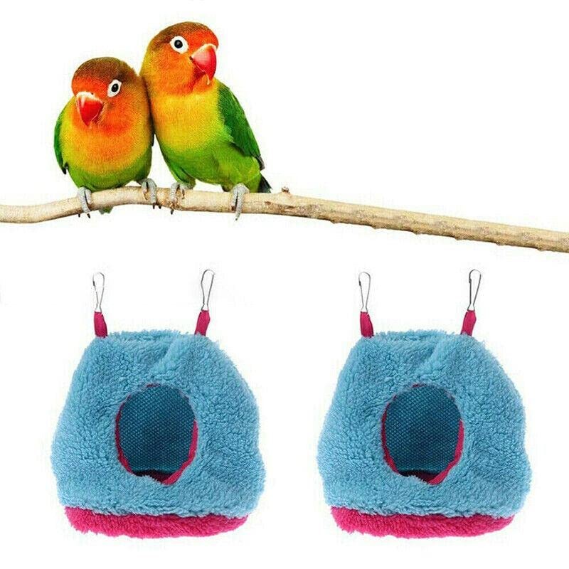 AIMALL Bird Parrot Hammock Hut Practical Plush Snuggle Hanging Cave