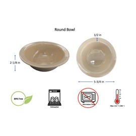 Z-Moments Western Melamine Fruit Bowl Monkey Bowl 13-Ounce, 5-3/4" dia. White or Tan #306 (108, Tan)