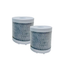 NuvoH2O Shower Filter Replacement Cartridges – 2 Pack – KDF-Infused Carbon Block – Removes Chlorine, Sediment, Heavy Metals – Up to 6-Month Lifespan per Filter – Easy Install