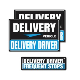 Delivery Vehicle Car Magnet, Delivery Vehicle Signs for Car, Delivery Vehicle Magnet for Car, Flex Driver Car Signs 3 Piece Bundle