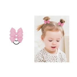LDDCX Baby Girls' Hair Ties with Bows for Toddler Ponytail Holders Small Hair Ties, Fabric, PK, 1 Count