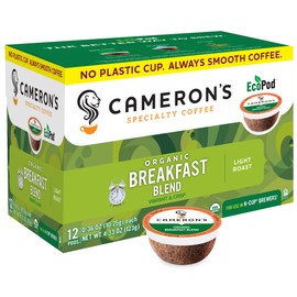 Cameron's Coffee Single Serve Pods, Organic Breakfast Blend, 12 Count (Pack of 6)