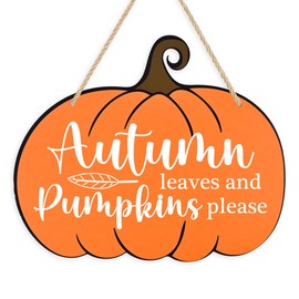 Fall Decorations for Home Autumn Pumpkin Decor Sign for Outdoor Fall Kitchen Wall Decor Autumn Thanksgiving Decorations for Harvest Party (Wood 2201)