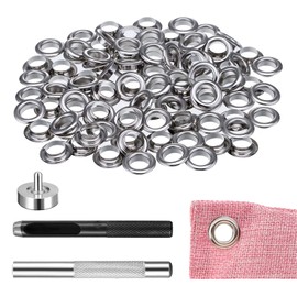 Grommet Tool Kit, Eyelet Pliers Set, Grommet Adjustment Tool and 100 Sets Grommet Eyelets with Storage Box, Grommet Tools for Leather, Tarpaulin, Tents, Awnings, Shoes