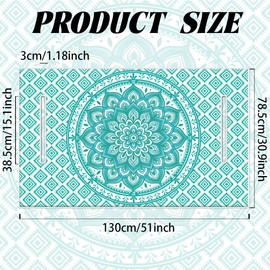 ORIGACH Boho Mandala Golf Cart Seat Covers, Comfortable Cooling Golf Cart Blanket Towel, 100% Microfiber, Fits EZGO, Club Car, and More 2-Seat Golf Carts, 51x31inch