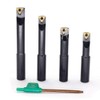 OSCARBIDE 1/2"Round Shank Boring Bar Set, 90 Degree with Indexable