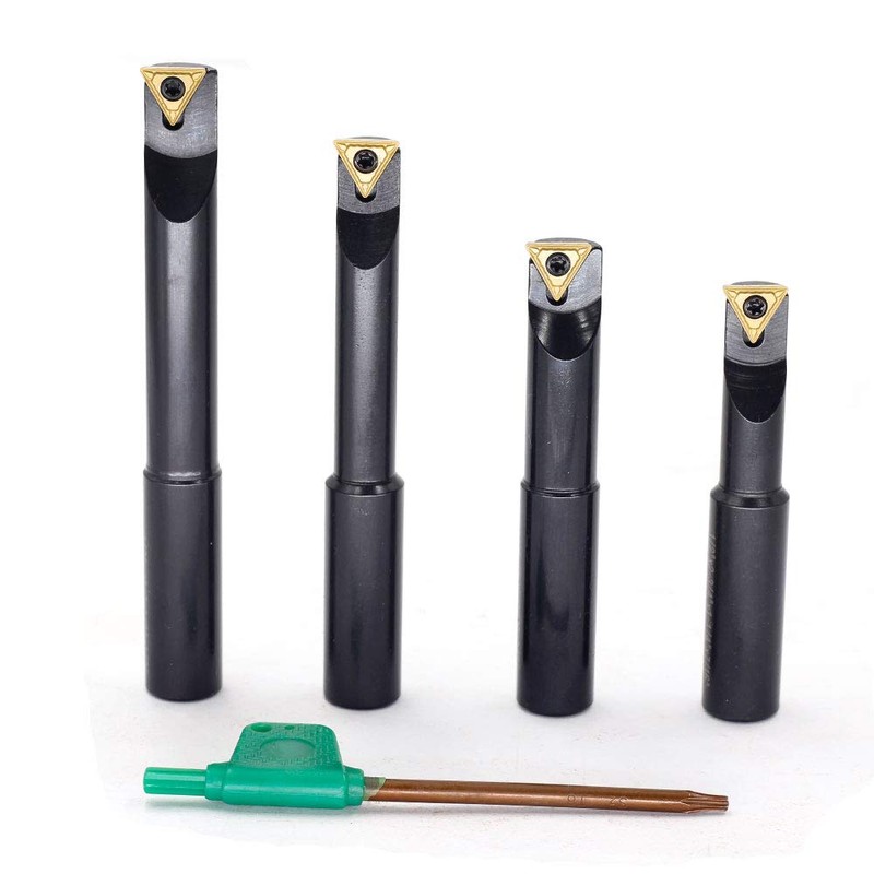 OSCARBIDE 1/2"Round Shank Boring Bar Set, 90 Degree with Indexable