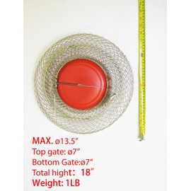 KUFA Floatable Galvanized Wire Fish Basket (Medium/13 x 18-Inch)