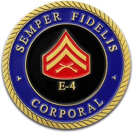 United States Marine Corps Corporal E4 Challenge Coin