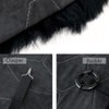 OKAYDA Natural Sheepskin Car Seat Cover Fluffy Square seat Cushion
