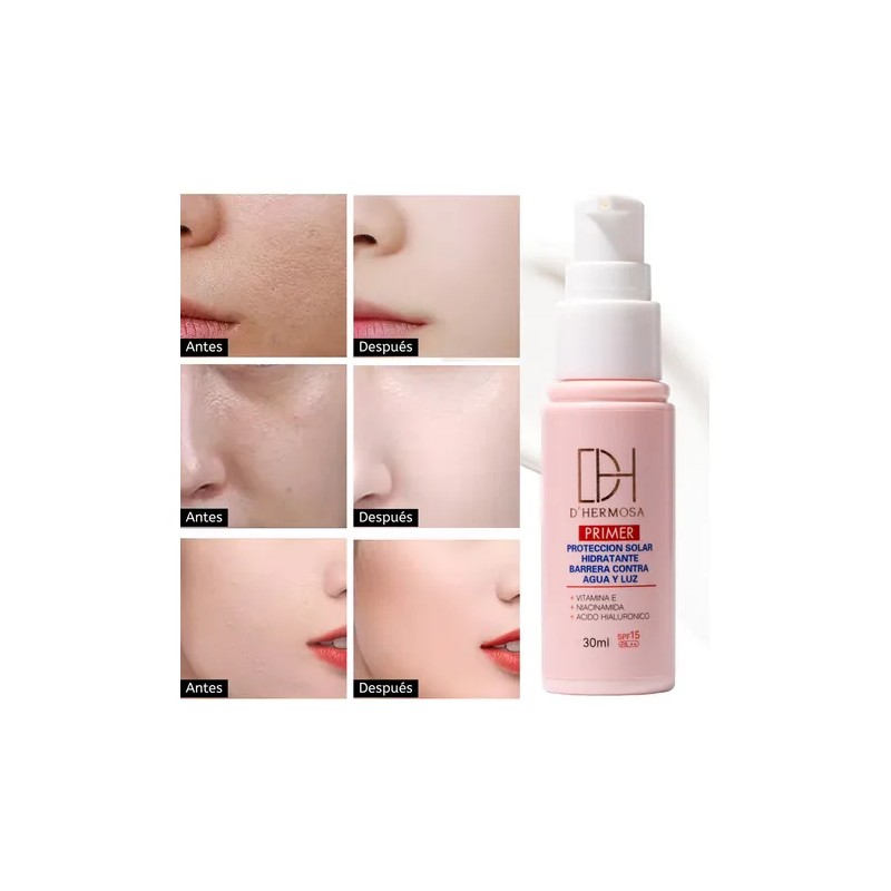 Primer Maquillaje DH Crema SPF 15 Reduce Poros Hipoalergnico 30ml