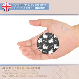 Destination Vinyl ltd Magnet for Refrigerator, Fridge BW - Unicorn Horse Cute for Office, Cabinet and Whiteboard, Magnetic Stickers, 38055