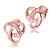 Chic Bijoux Knot Earrings for Women – With Round Cubic