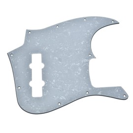 KAISH Lefty 4 String Left Handed Pickguard for Jazz J Bass - White