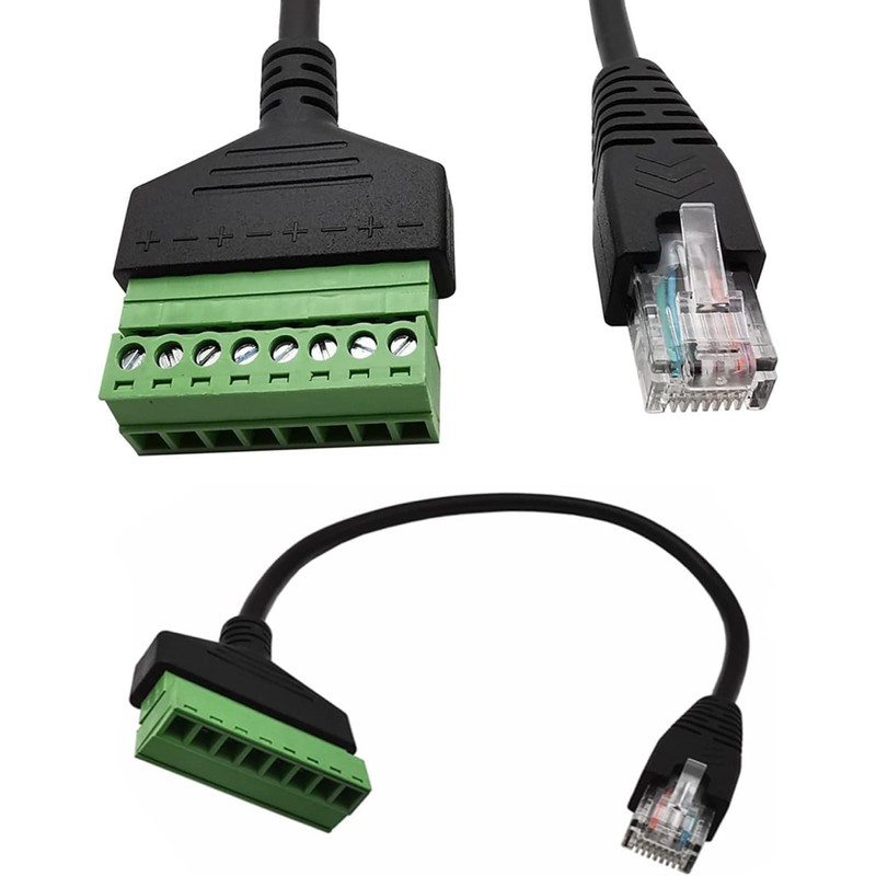 Teansic 10 Pcs RJ45 Male to 8 Pin Screw Terminal