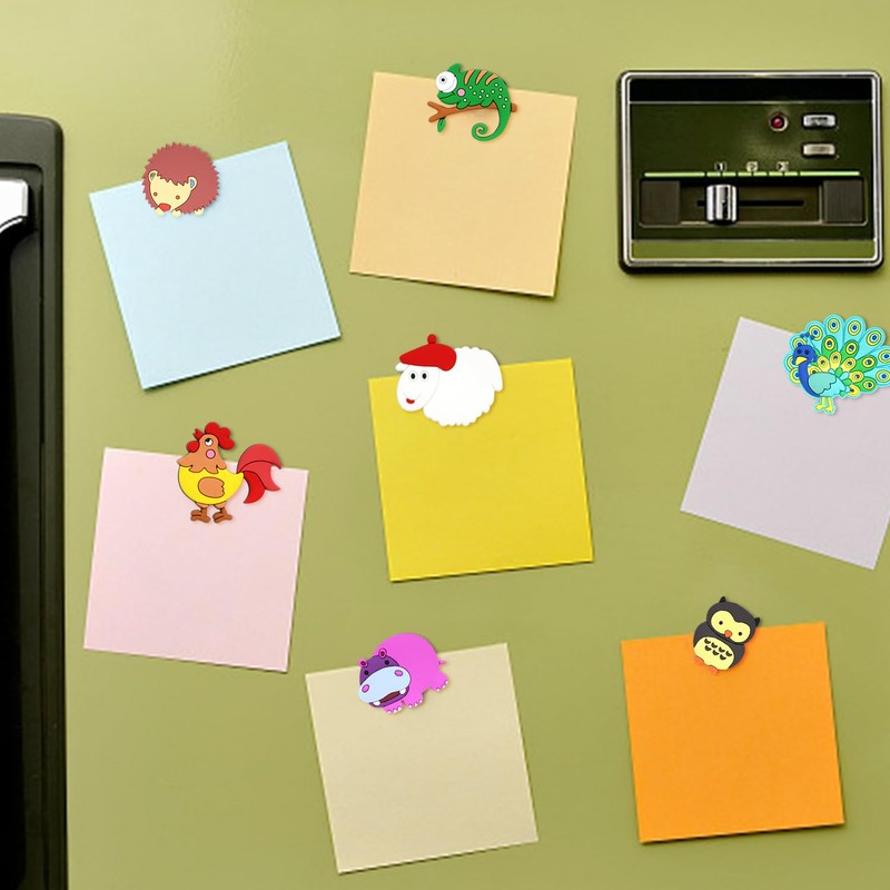 20 Pieces Of Cartoon Animal Refrigerator Magnets, Cute Refrigerator Magnets,