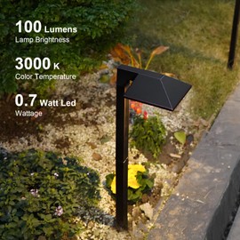 GOODSMANN Low Voltage Landscape Lights Landscape Lighting Pathway Light Wired Outdoor Walkway Lights 0.7W LED 100 Lumen Oil Rubbed Bronze Finish Warm White with Cable Connectors Metal Stakes
