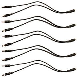 Keen Eye Inc. (5) Pack 2.1mm x 5.5mm DC Power Y Splitter Breakout Cable Female DC to 2 x Male DC Plug