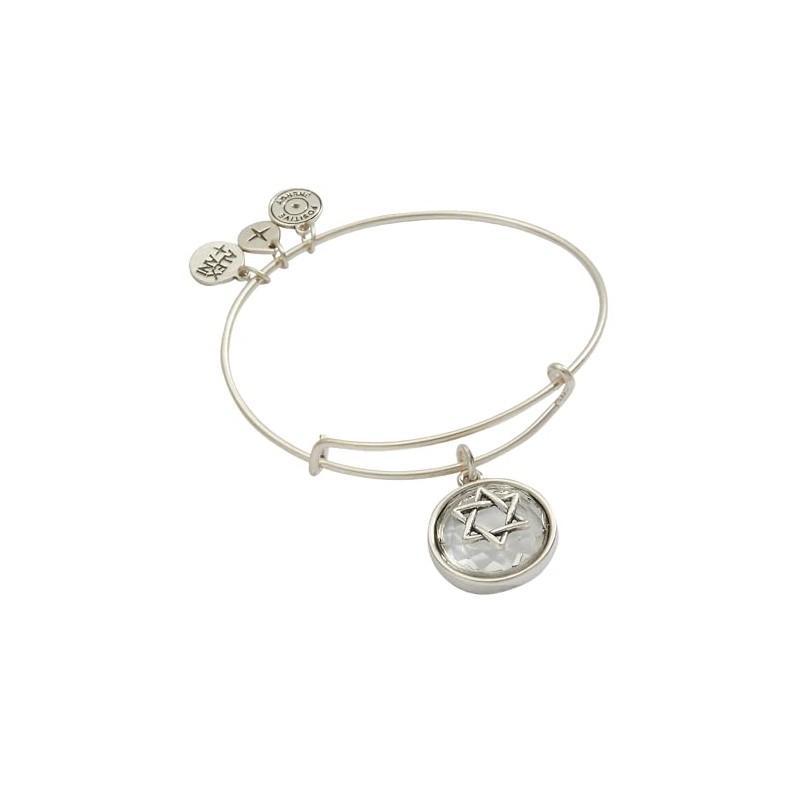 Alex and Ani Star of David Crystal Charm Bangle