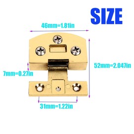 2 PCS Golden Glass Door Hinge Cabinet Display Cabinet Wine Cooler 90 Degree Fixture Glass Door Clip Hinge Easy to Install for 5-7MM Thick Glass Cabinet Doors