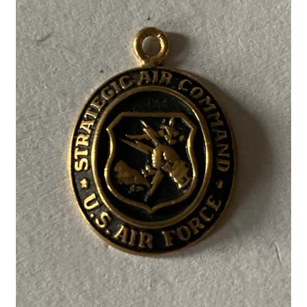 U.S. Air Force Strategic Air Command Gold Tone Charm Pendant