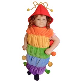 Seruna Caterpillar costume F83 Size 86 - 116 Fancy Dress Carnival Costume for 18 Months to 6 Years for Children Toddlers and Babies as Birthday Gift