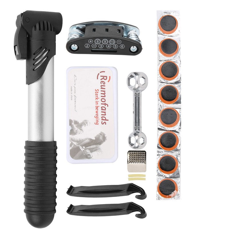 Bicycle Repair Bag Set Tire Fix Tool with Pimp Patches