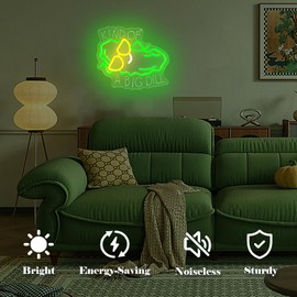 Vveikea Dill Pickle Neon Sign Funny Pickle Led Sign Dimmable Pickles Gifts Led Wall Decor Kind Of A Big Dill Neon Lights Gag Cucumber Neon Wall Art for Home Kitchen