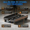 Adjustable CPU Stand,Ventilated PC Stand for Floor/Carpet/Under Desk, 110LBS Computer