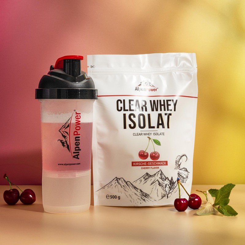 AlpenPower Clear Whey Isolate Cherry 500 g - Clear, Refreshingly