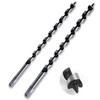 Auger Shank Drill Bits,2 Pcs Long Wood Drill Bit Hex