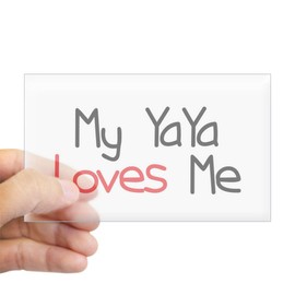 CafePress My Yaya Loves Me Rectangle Sticker Rectangle Bumper Sticker Car Decal