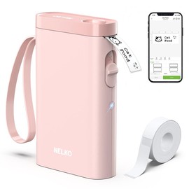 NELKO P21 Printer with Tape, Bluetooth Label Printer, Thermal Printer for Organization, Storage, Office and Home, Label Printer Gift for you:_Black