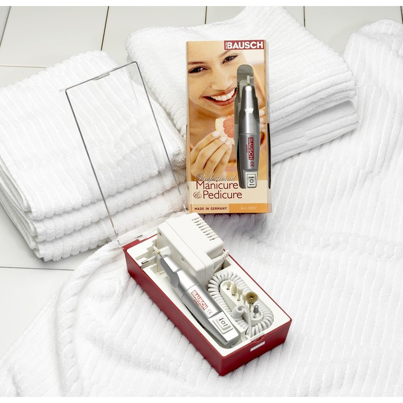 Bausch 0307 Electric Manicure/Pedicure Device, 7 Attachments: Hand Nails and
