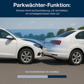 Lescars Autokamera Dashcam: 4K-UHD-Dashcam mit GPS, 1,47″ IPS-Display, G-Sensor, Parkwächter, App (Dashcam-Kit, Dashcam mit Monitor)