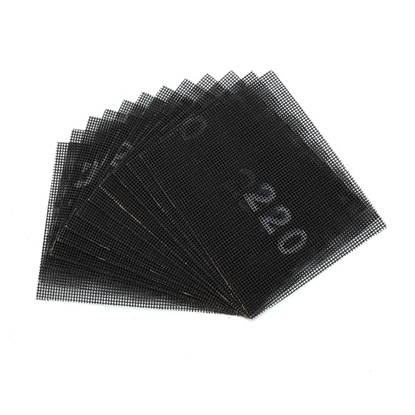 SCOTTCHEN Sanding Mesh 1/4 Sheet (12pcs) 5.5" x 4.5" for