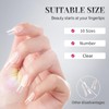krofaue Nail Tips Lady French Style Acrylic Artificial Half Cover