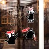 Pack 3 Pcs Funny Black Cat Sticker for Cars Vehicles