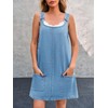 BZB BZB Women's Sleeveless Casual Denim Dress Crewneck Vintage Overall