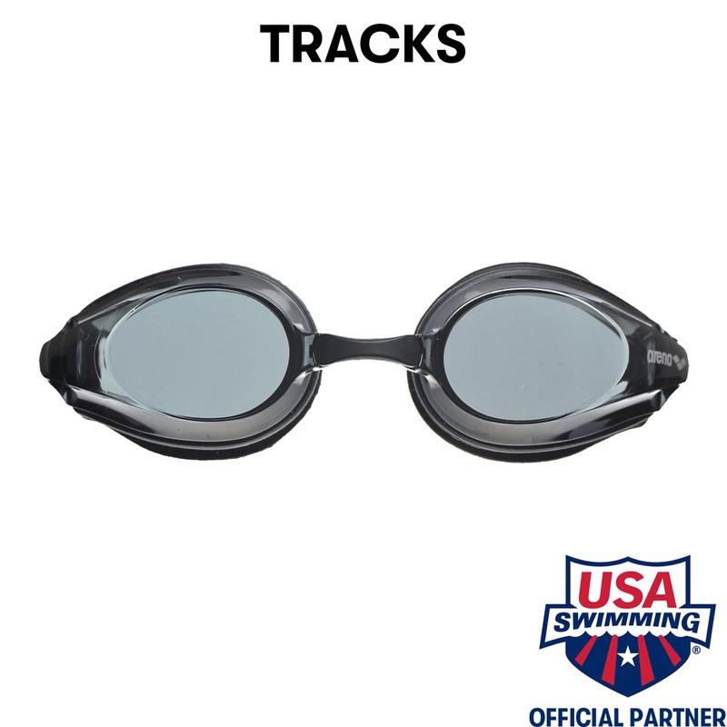 Arena Goggles Natación Tracks única, Negro
