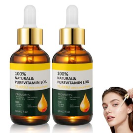 LUSCOR 2pcs Aceite De Vitamina E Para La Cara，Aceite Acondicionador Multifuncional Con Vitamina E, Hidrata La Piel,Se Absorbe Rápidamente, No Es Graso, Apto Para El Cuidado De La Piel Y El Cabello