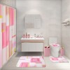XLHOMO Bathroom Set - Pink and Gold Bathroom Accessories Set,