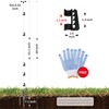 60'' Fiberglass Electric Fence Posts with Double Spikes for Animals,
