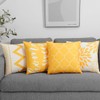 Set of 4 Luxton Yellow Cushion Covers, Flannel Soft Abstract