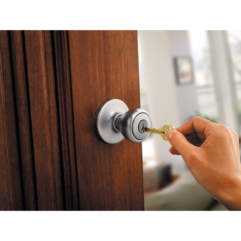 Kwikset 94002-862 Cove Keyed Entry Knob Featuring Smartkey Security In