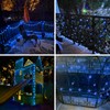 Blue 2-Pack 100 LED 64FT Crystal Globe Solar Christmas Lights,