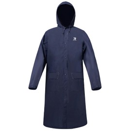 RainRider Long Raincoat for Adult Waterproof Lightweight Rain Jacket Reusable Rainwear(Navy,3XL)