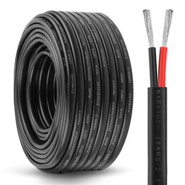 Kimbluth 16 Gauge Wire 2 Conductor Electrical Wire, 16 AWG Wire Stranded PVC Cord Low Voltage Tinned Copper Wire for Marine, Automotive, LED Cord, Landscape Lighting (16 Gauge 100ft)